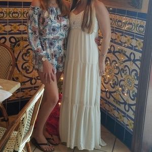 American Eagle crochet flowy maxi dress